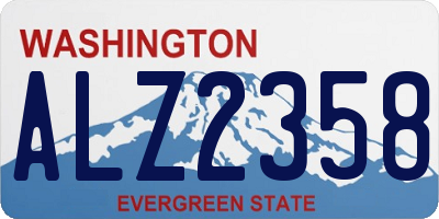 WA license plate ALZ2358