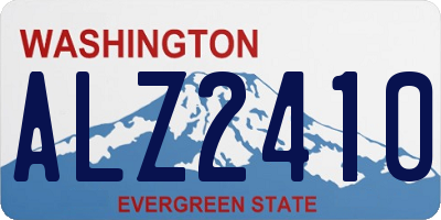 WA license plate ALZ2410