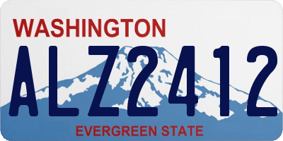 WA license plate ALZ2412