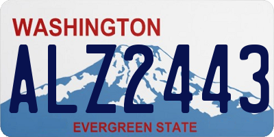 WA license plate ALZ2443