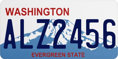 WA license plate ALZ2456