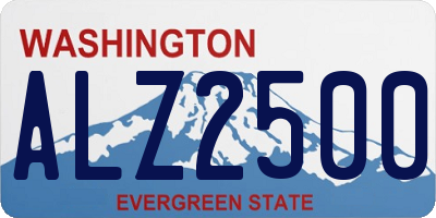 WA license plate ALZ2500