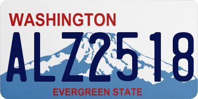 WA license plate ALZ2518