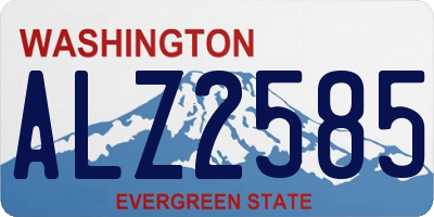 WA license plate ALZ2585