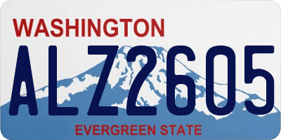WA license plate ALZ2605
