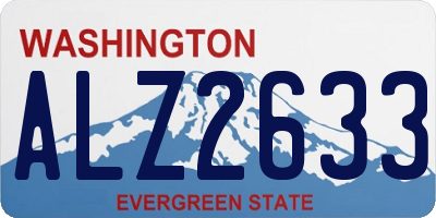 WA license plate ALZ2633