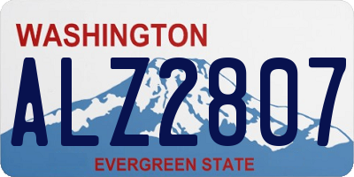 WA license plate ALZ2807