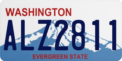 WA license plate ALZ2811