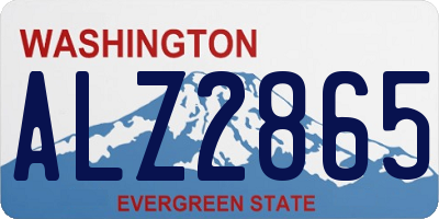WA license plate ALZ2865