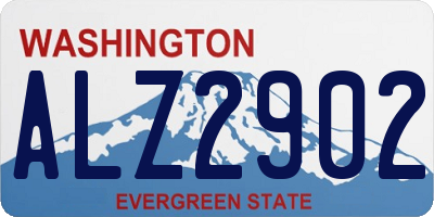 WA license plate ALZ2902