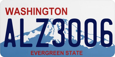 WA license plate ALZ3006