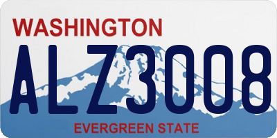 WA license plate ALZ3008