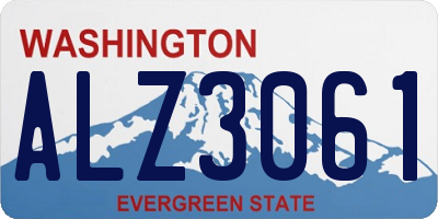 WA license plate ALZ3061