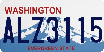 WA license plate ALZ3115
