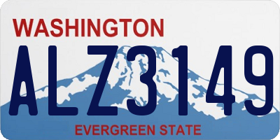 WA license plate ALZ3149
