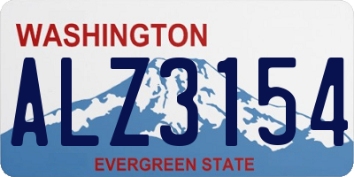 WA license plate ALZ3154