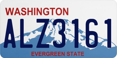 WA license plate ALZ3161