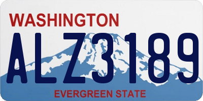 WA license plate ALZ3189
