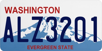 WA license plate ALZ3201