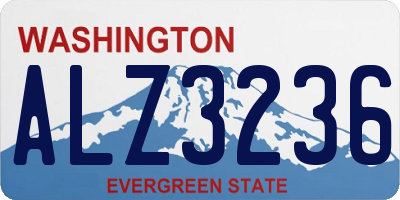 WA license plate ALZ3236