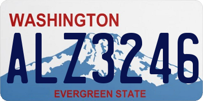 WA license plate ALZ3246