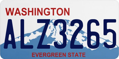 WA license plate ALZ3265