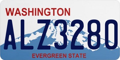 WA license plate ALZ3280