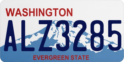 WA license plate ALZ3285