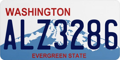 WA license plate ALZ3286