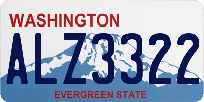WA license plate ALZ3322