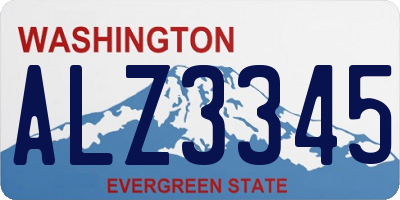 WA license plate ALZ3345