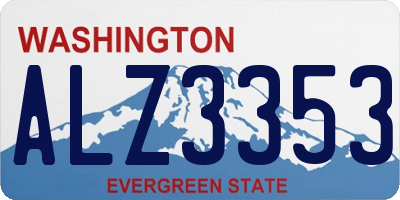 WA license plate ALZ3353