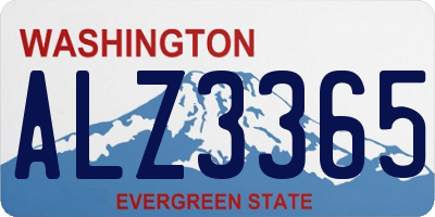 WA license plate ALZ3365