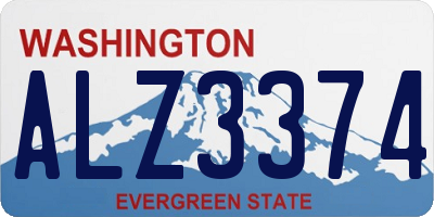 WA license plate ALZ3374