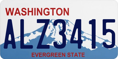 WA license plate ALZ3415