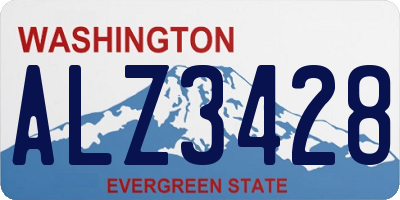 WA license plate ALZ3428