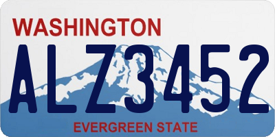 WA license plate ALZ3452