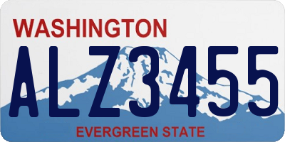 WA license plate ALZ3455
