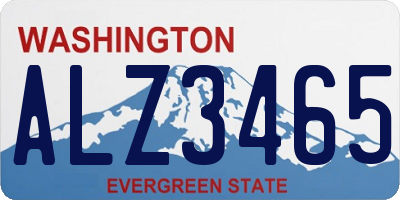 WA license plate ALZ3465