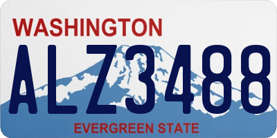 WA license plate ALZ3488