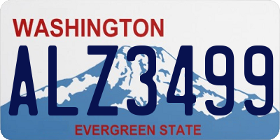 WA license plate ALZ3499