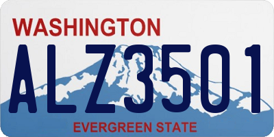 WA license plate ALZ3501