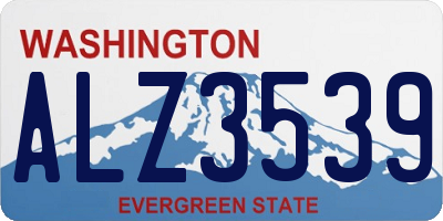 WA license plate ALZ3539