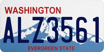 WA license plate ALZ3561