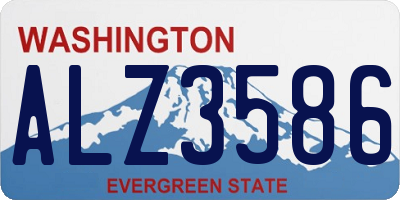 WA license plate ALZ3586