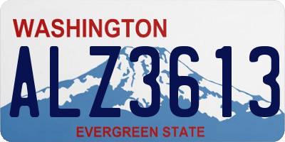 WA license plate ALZ3613