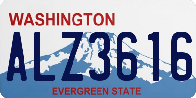 WA license plate ALZ3616