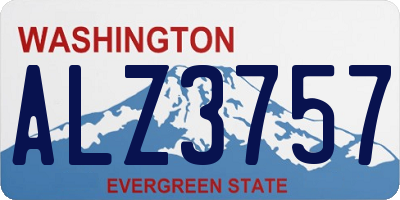 WA license plate ALZ3757