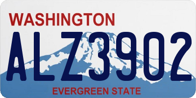 WA license plate ALZ3902