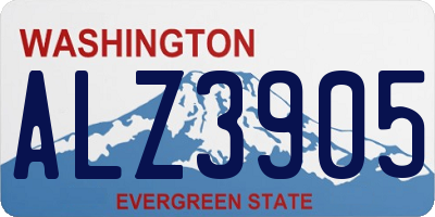 WA license plate ALZ3905